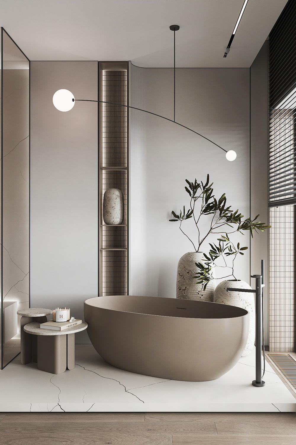 Contemporary luxury bathroom interior